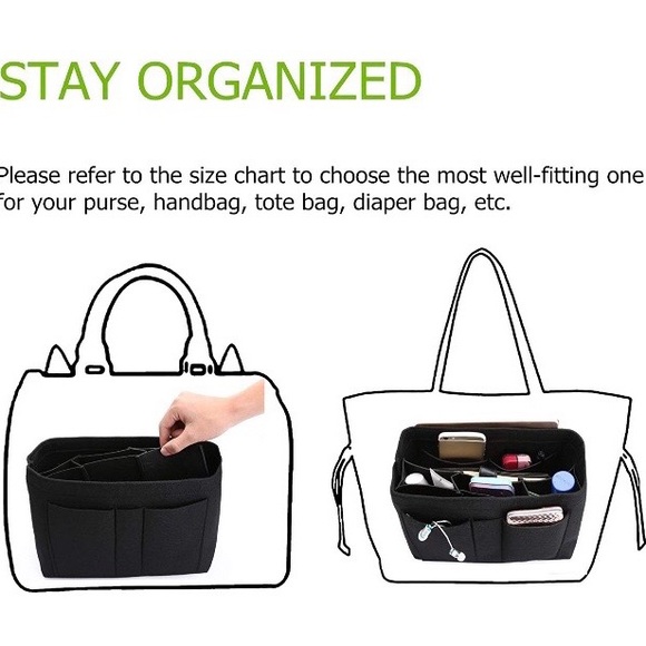 Purse tote Large warm brown insert shaper MM 35 middle divider gold hardware - Picture 4 of 7